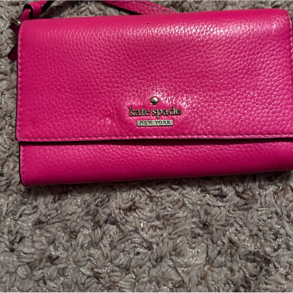 hot pink kate spade wristlet